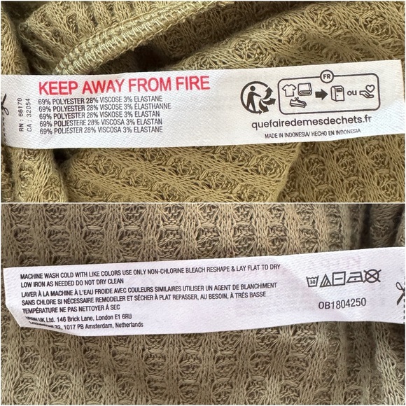 New! URBAN OUTFITTERS • Out From Under Anya Cozy Babydoll Top in Green - Picture 10 of 12